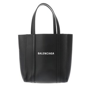 BALENCIAGA XXS Everyday Tote Black Leather Tote Bag